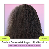 Curls + Argan, Coconut & Vitamin E Oils Defining Cream